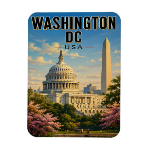 🟡 Washington DC Capitol Lente Reis Cadeau Magneet
