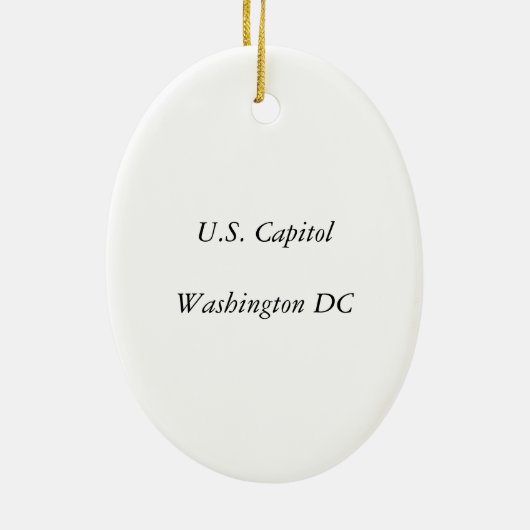 Washington DC Capitol Ornament (Achterkant)