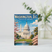 🏛️ Washington DC Capitol Reis Herinnering Briefkaart (Staand voorkant)