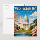 🏛️ Washington DC Capitol Reis Herinnering Briefkaart (Voorkant / Achterkant)