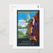  Washington DC Capitol Travel America Postc Briefkaart (Voorkant / Achterkant)