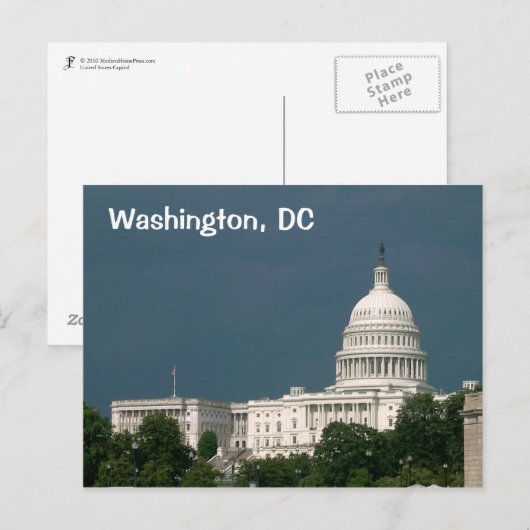 Washington, DC: Capitol Verenigde Staten Briefkaart (Voorkant / Achterkant)