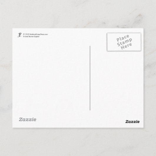 Washington, DC: Capitol Verenigde Staten Briefkaart (Achterkant)