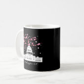Washington DC Capitool bouwen van kersenbloesems Koffiemok (Voorkant links)