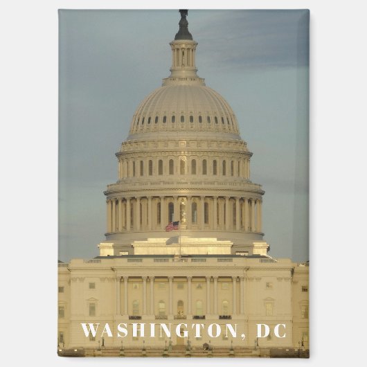 Washington, DC Capitool Gebouw Magneet (Voorkant)