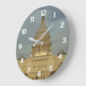 Washington DC Capitool met witte cijfers Grote Klok (Hoek)