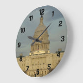 Washington DC Capitool met zwarte cijfers Grote Klok (Hoek)