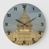 Washington DC Capitool met zwarte cijfers Grote Klok (Voorkant)