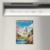 🏛️ Washington DC Capitool Reis Herinnering Magneet (Insitu (Vaatwasser))