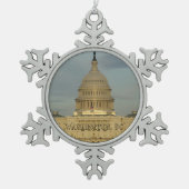 Washington, DC Capitool Tin Sneeuwvlok Ornament (Voorkant)
