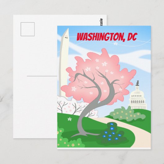 Washington, DC Cherry Blossom Briefkaart (Voorkant / Achterkant)