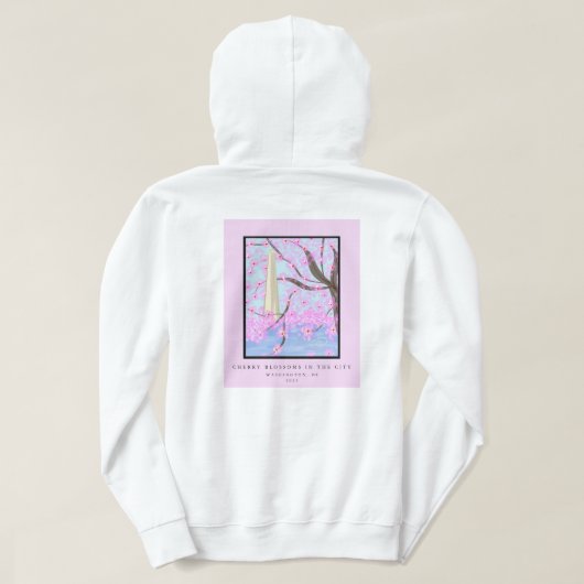 Washington, DC Cherry Blossom Hoodie (Design achterkant)