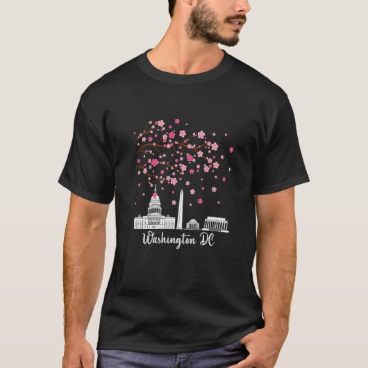 Washington DC Cherry Blossom Mannen Vrouwen T-shirt (Voorkant)