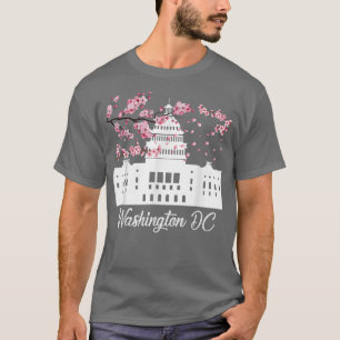 Washington DC Cherry Blossom Monuments Memorials T-shirt