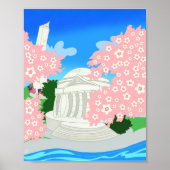 Washington DC Cherry Blossom Poster (Voorkant)