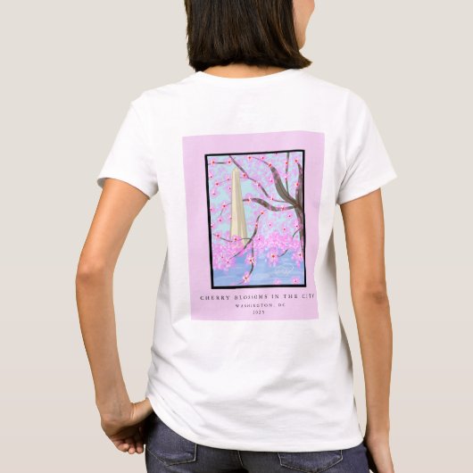 Washington, DC Cherry Blossom T-shirt (Achterkant)