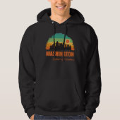 Washington DC City Skyline  Retro Sunset Hoodie (Voorkant)