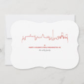 Washington DC Cityscape Holiday Card Feestdagenkaart (Voorkant)