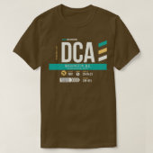Washington DC DCA Airport Code Bagage Label T-shirt (Design voorkant)
