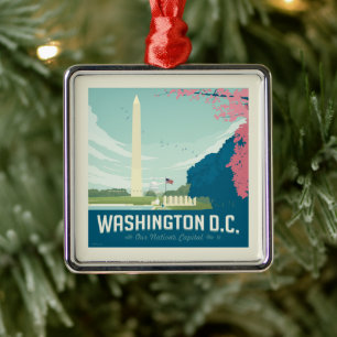 Washington DC   De hoofdstad van ons land Metalen Ornament