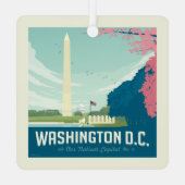 Washington DC | De hoofdstad van ons land Metalen Ornament (Achterkant)