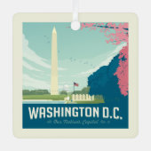Washington DC | De hoofdstad van ons land Metalen Ornament (Voorkant)