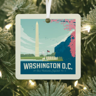 Washington DC   De hoofdstad van ons land Metalen Ornament