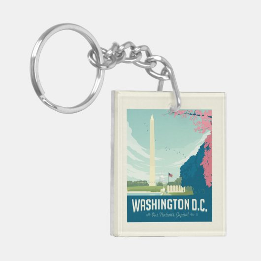 Washington DC | De hoofdstad van ons land Sleutelhanger (Voorkant Links)