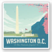 Washington DC | De hoofdstad van ons land Sticker (Voorkant)