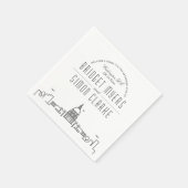 Washington DC Deco Skyline | Weddenschap Servet (Hoek)