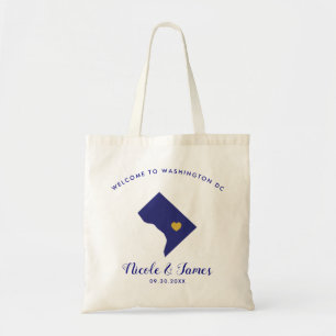 Washington DC Destination Wedding Welcome Bag Navy Tote Bag