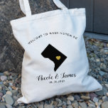 Washington DC Destination Wedding Welcome Bag Tas<br><div class="desc">Het weekend van de bruiloft heet cadeautas voor gasten uit de stad voor je bruiloft,  met afbeelding van Washington DC,  met gouden hart. Vul tas met je favoriete godies.</div>