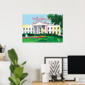 Washington DC - Digitaal schilderij in White House Poster (Thuiskantoor)