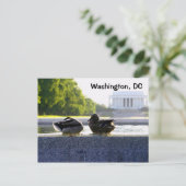 Washington, DC: Ducks bij het WWII Memorial Briefkaart (Staand voorkant)