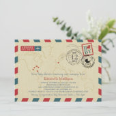 Washington DC / Duitsland Airmail | Baby Shower Kaart (Staand voorkant)