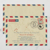 Washington DC / Duitsland Airmail | Baby Shower Kaart (Voorkant / Achterkant)