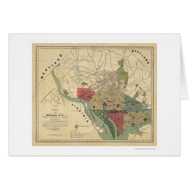 Washington DC Environs Map door Silversparre 1887 (Voorkant Horizontaal)