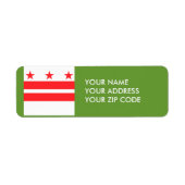 WASHINGTON DC. ETIKET (Voorkant)