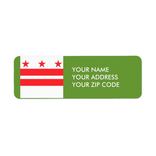 WASHINGTON DC. ETIKET (Voorkant)