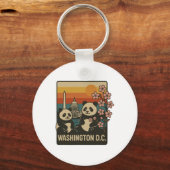Washington DC Familiereis Funny Panda Zoo DC Trip Sleutelhanger (Voorkant)