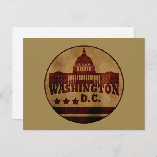 Washington DC Feestdagenkaart (Voorkant / Achterkant)