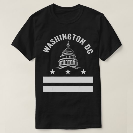 Washington DC Flag Love Capitol Hill Souvenir Red T-shirt (Design voorkant)