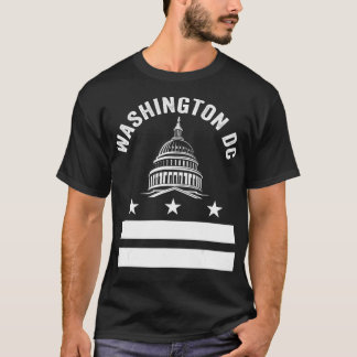 Washington DC Flag Love Capitol Hill Souvenir Red T-shirt