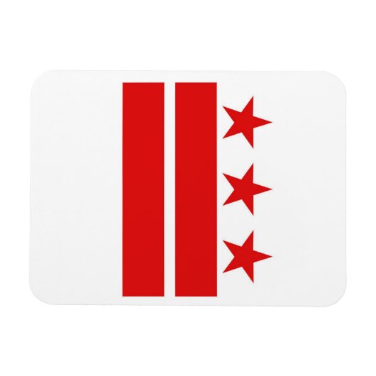 Washington DC Flag Magnet Magneet (Horizontaal)