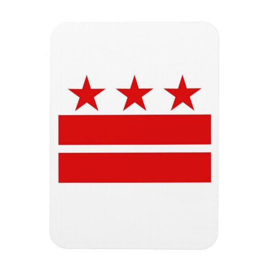 Washington DC Flag Magnet Magneet (Verticaal)