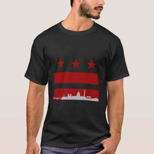 Washington DC Flag T-shirt (Voorkant)