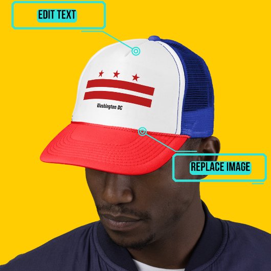 Washington DC Flag Trucker Hat Trucker Pet