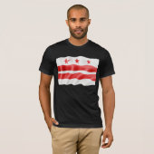 Washington DC Flag Waving — District of Columbia T-shirt (Voorkant volledig)
