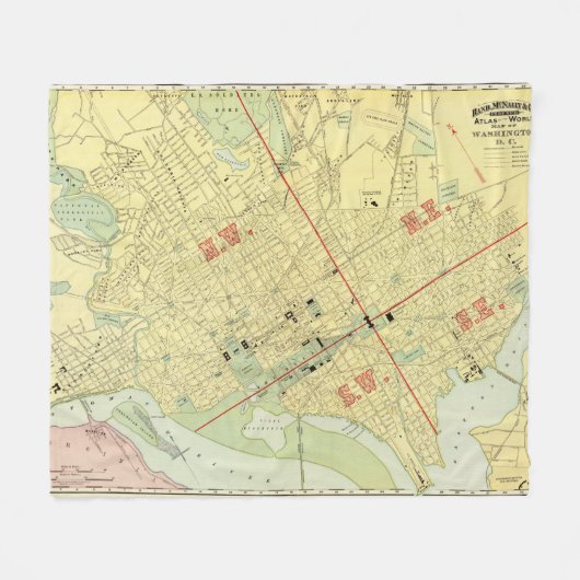 Washington, DC Fleece Deken (Voorkant (Horizontaal))