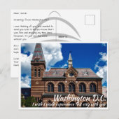 Washington DC Gallaudet University Briefkaart (Voorkant / Achterkant)